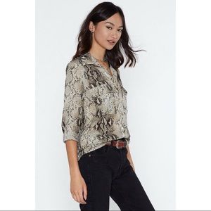 Snake print blouse